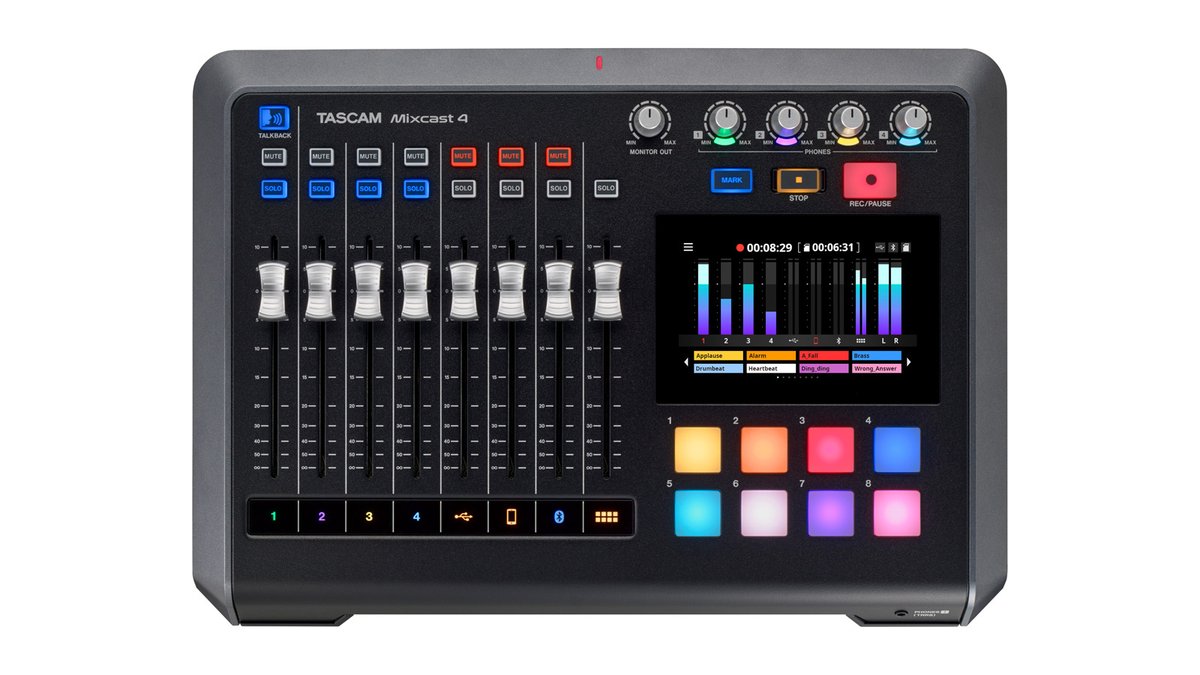 Tascam Mixcast 4 Podcast Station, Recorder and USB Interface