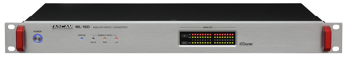 Tascam ML-16D 16-Channel Analog to Dante Converter