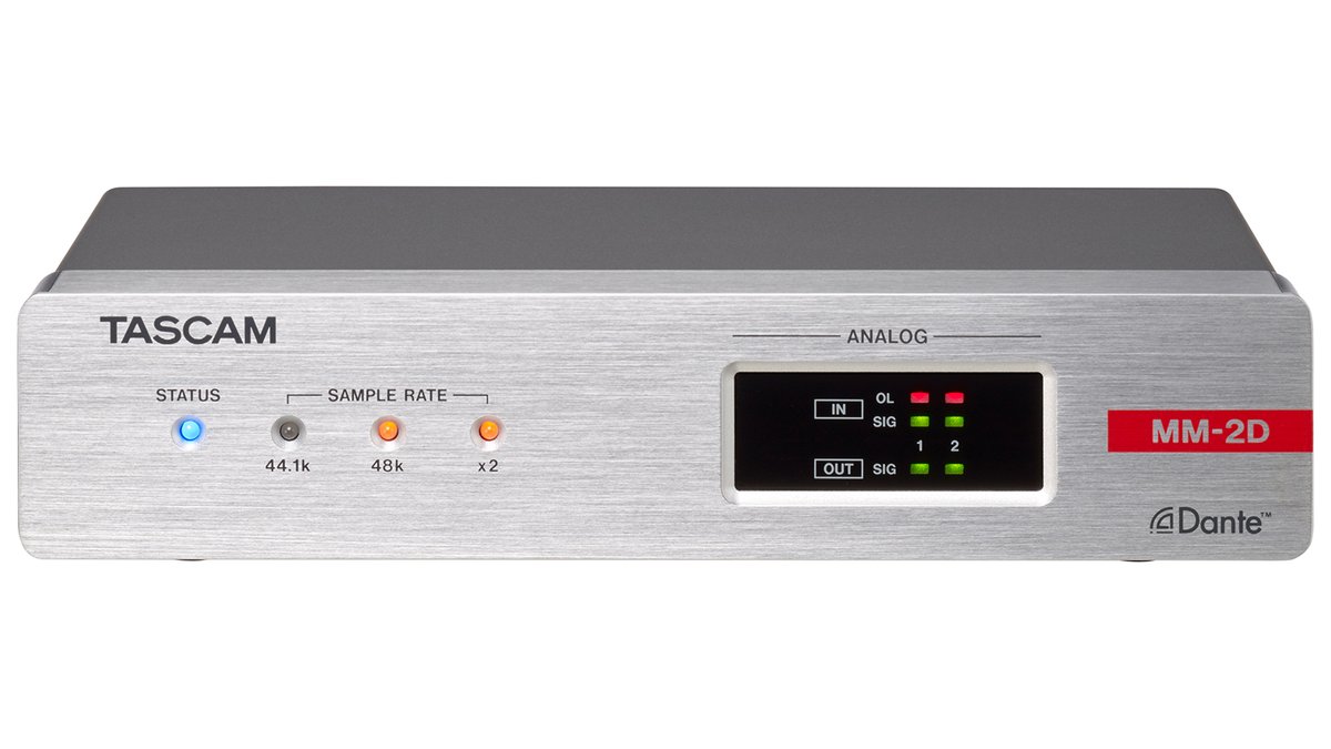 Tascam MM-2D-X 2-Channel Dante Converter with DSP Mixer