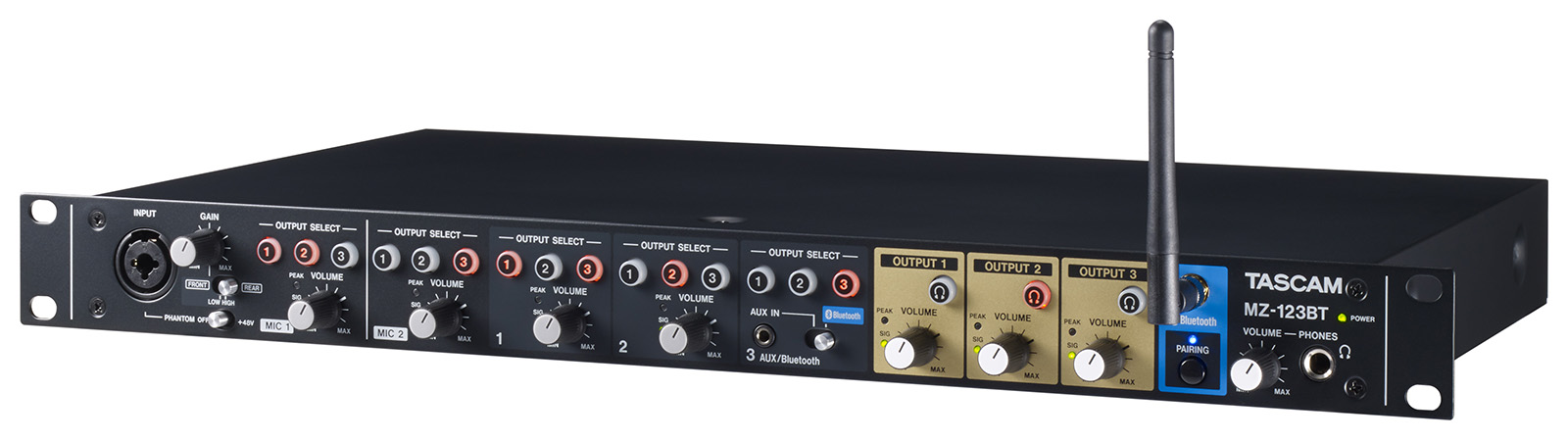 Tascam MZ-123BT 3-Channel Multi-Zone Mixer with Bluetooth - view 2