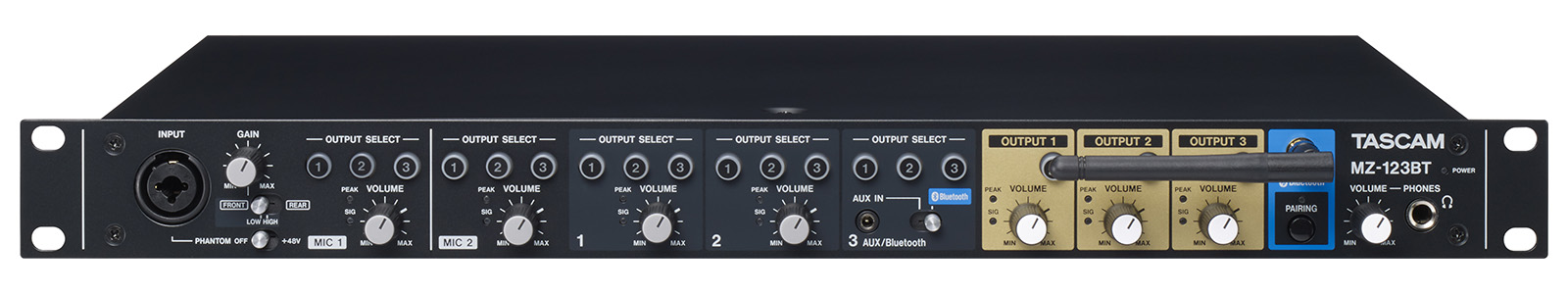 Tascam MZ-123BT 3-Channel Multi-Zone Mixer with Bluetooth - view 3