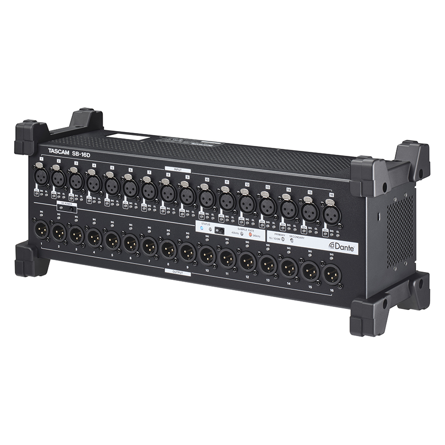Tascam SB-16D 16-In/16-Out Dante Stage Box - view 2