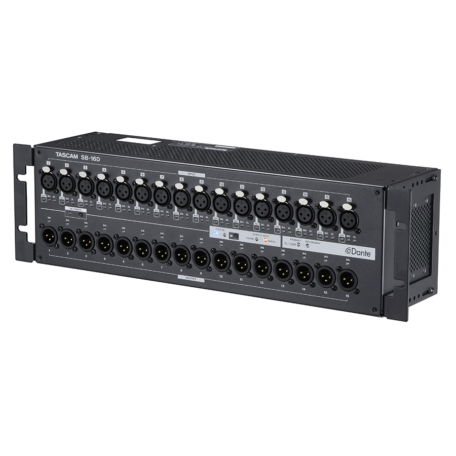 Tascam SB-16D 16-In/16-Out Dante Stage Box - view 3
