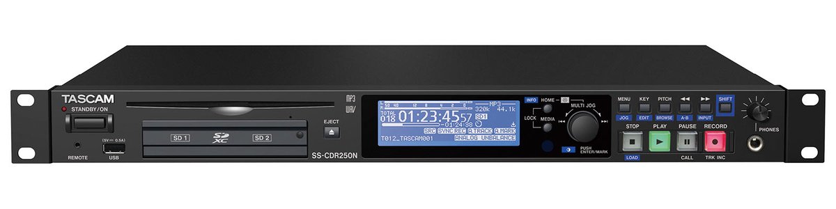 Tascam SS-CDR250N Networked CD, SD and USB Recorder