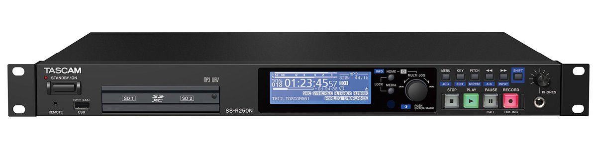 Tascam SS-R250N Networked SD and USB Recorder