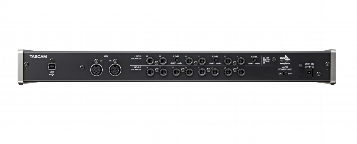 Tascam US-16x08 USB Audio/MIDI Interface - view 4