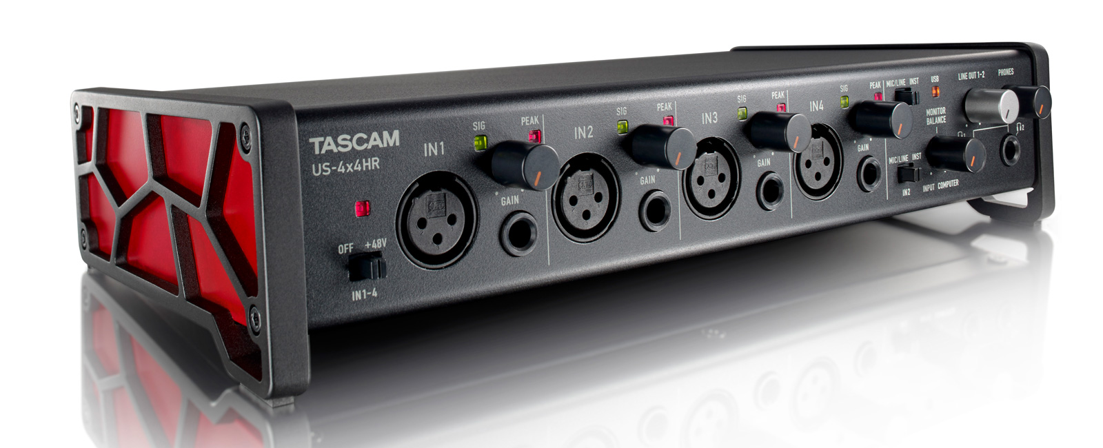 Tascam US-4x4HR USB Audio and MIDI Interface - view 2