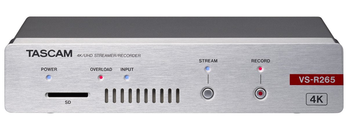 Tascam VS-R265 4K Streaming Encoder, Decoder and Recorder