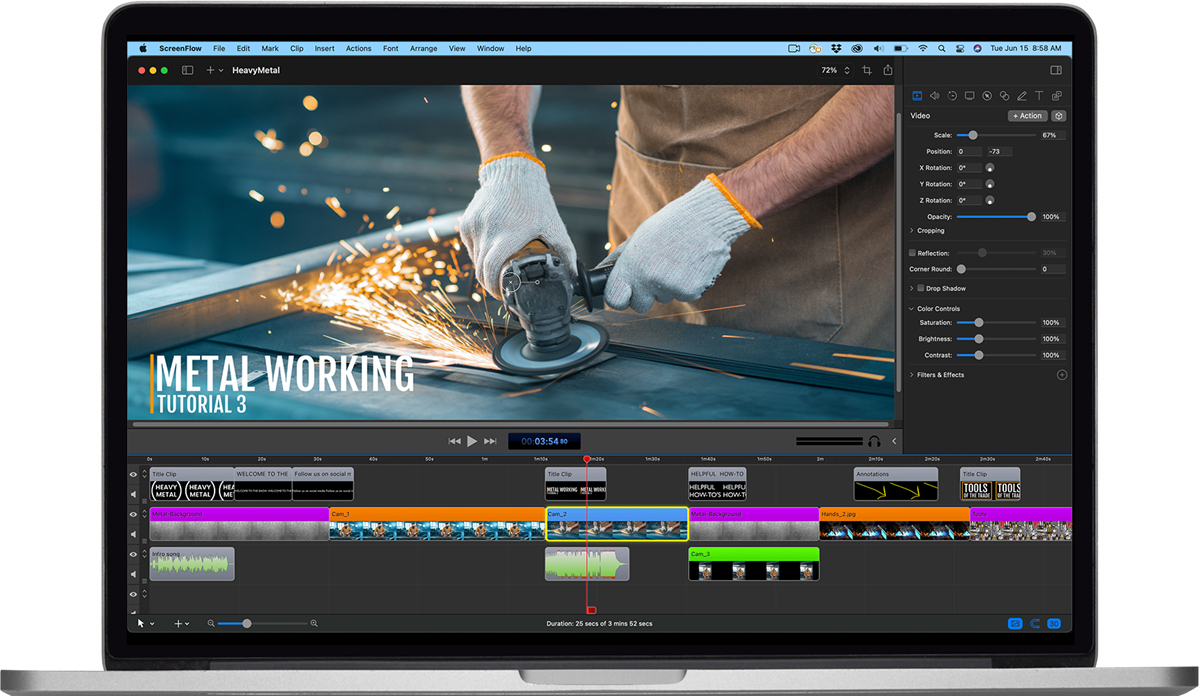 Telestream ScreenFlow 10 Screen Recording and Editing Software for Mac