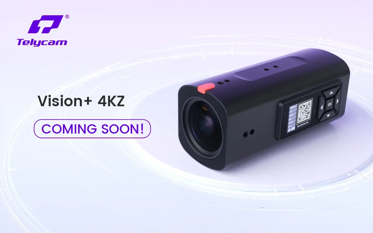 Telycam Vision+ 4KZ 20X 4K NDI HX3 PTZ Camera