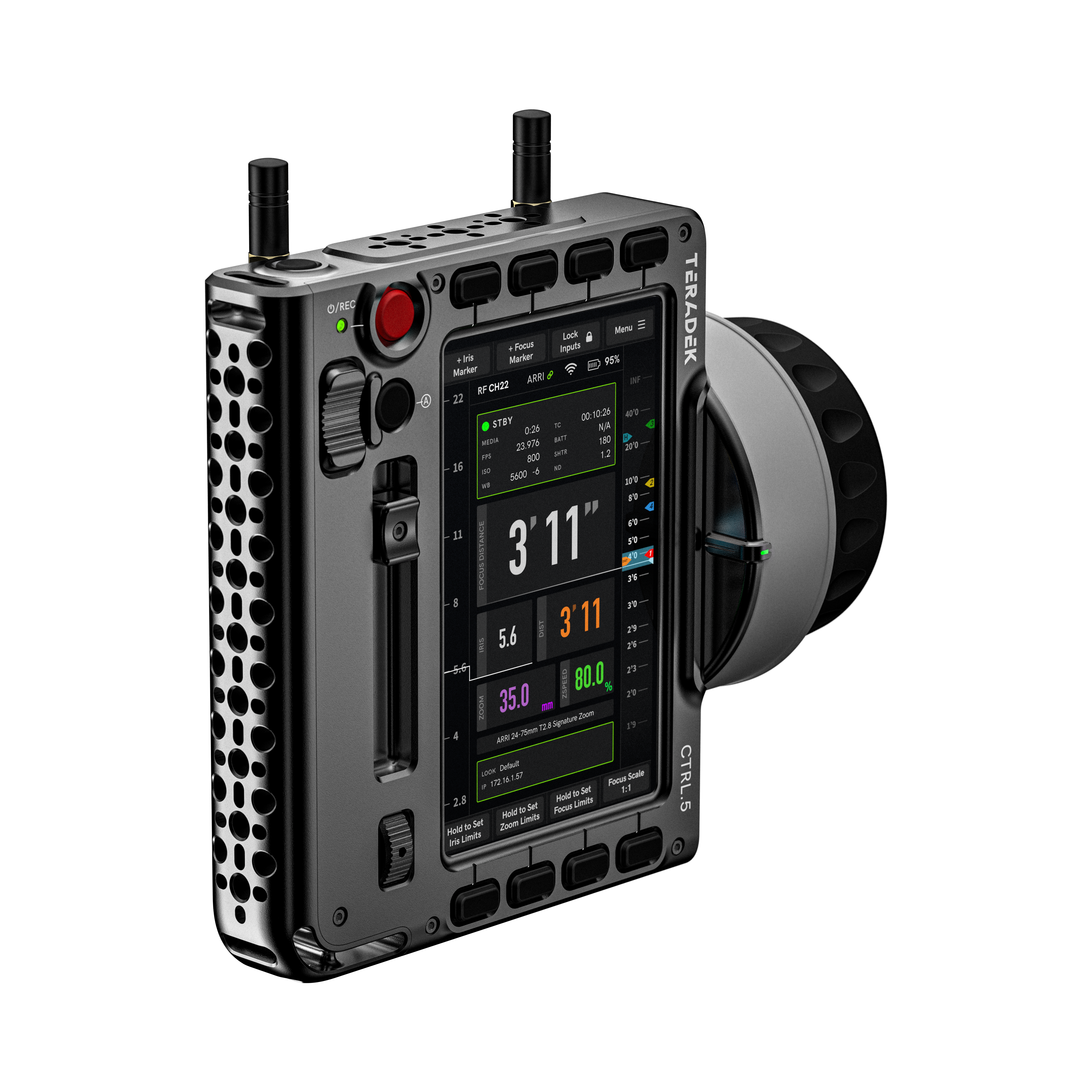 Teradek RT CTRL.5 Wireless FIZ Lens Control Handset - view 4