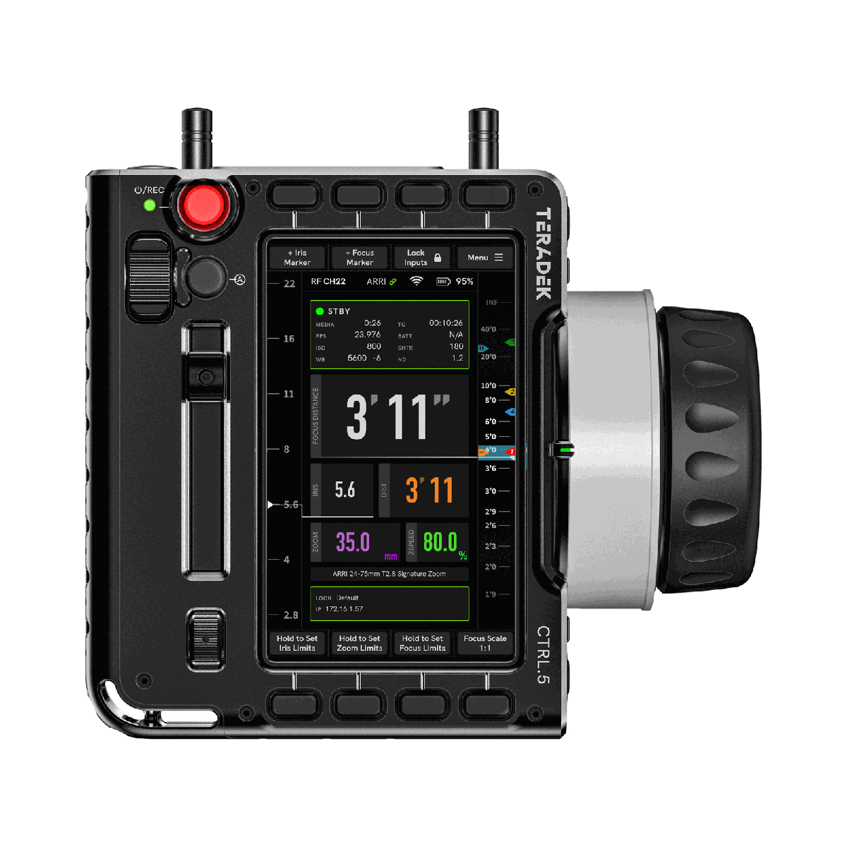 Teradek RT CTRL.5 Wireless FIZ Lens Control Handset
