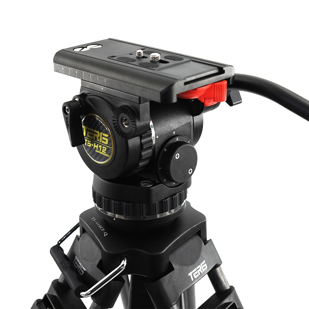 Teris TS-H12CF-Q Fluid Head and 2-Stage Carbon Fiber Tripod System - view 3