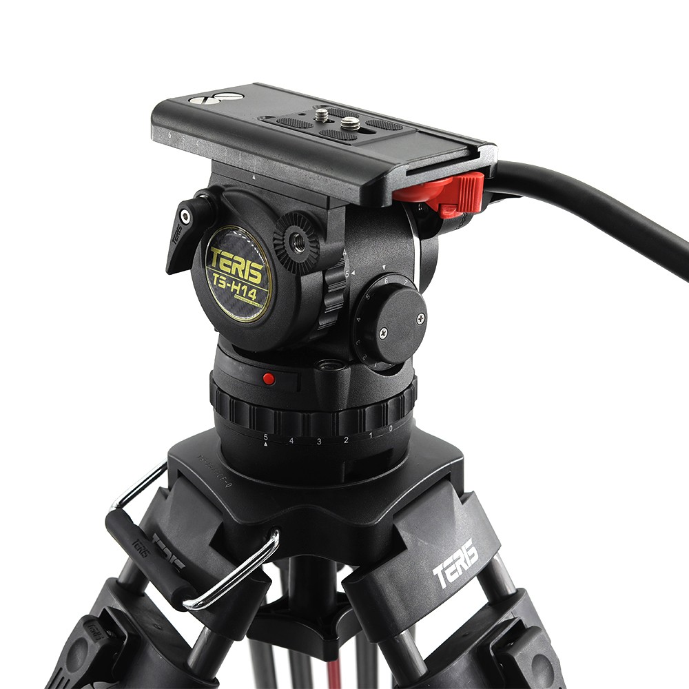 Teris TS-H14CF-Q Fluid Head and 2-Stage Carbon Fiber Tripod System - view 3