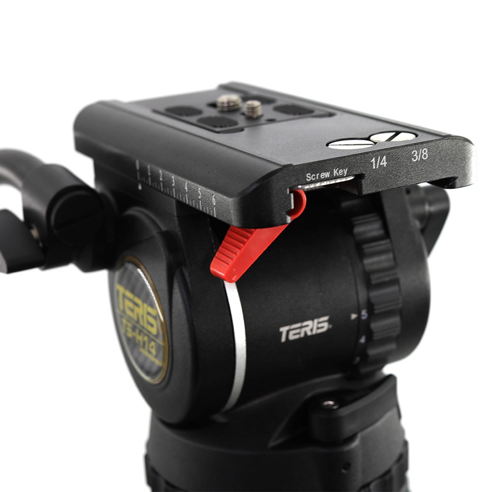 Teris TS-H14CF-Q Fluid Head and 2-Stage Carbon Fiber Tripod System - view 4