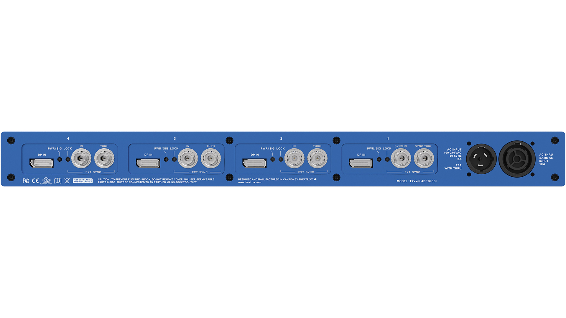 Theatrixx DisplayPort to Quad SDI, 4-Channel 1U - XVVR-4DP2QSDI - view 2