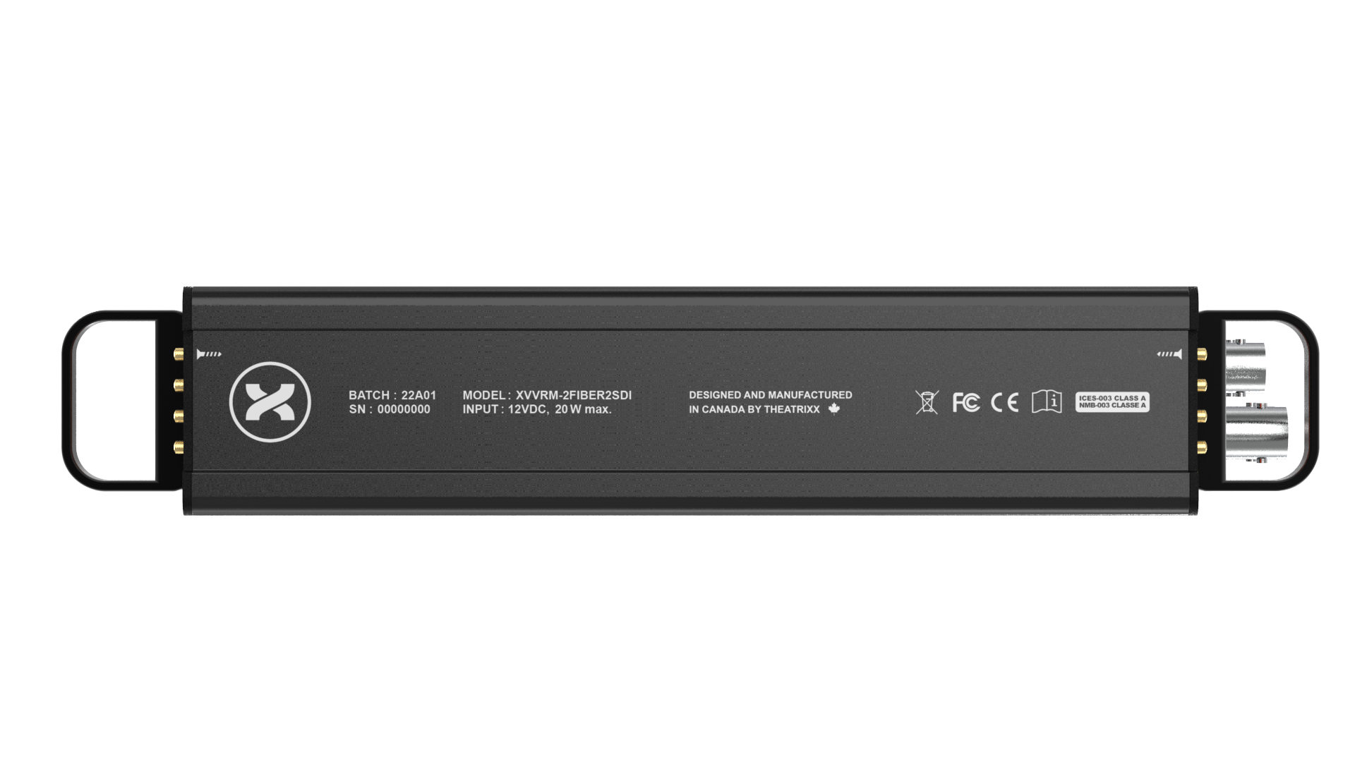 Theatrixx xVision Dual Fiber to Dual SDI Reversible Module - XVVRM2FIBER2SDI Rack - view 4