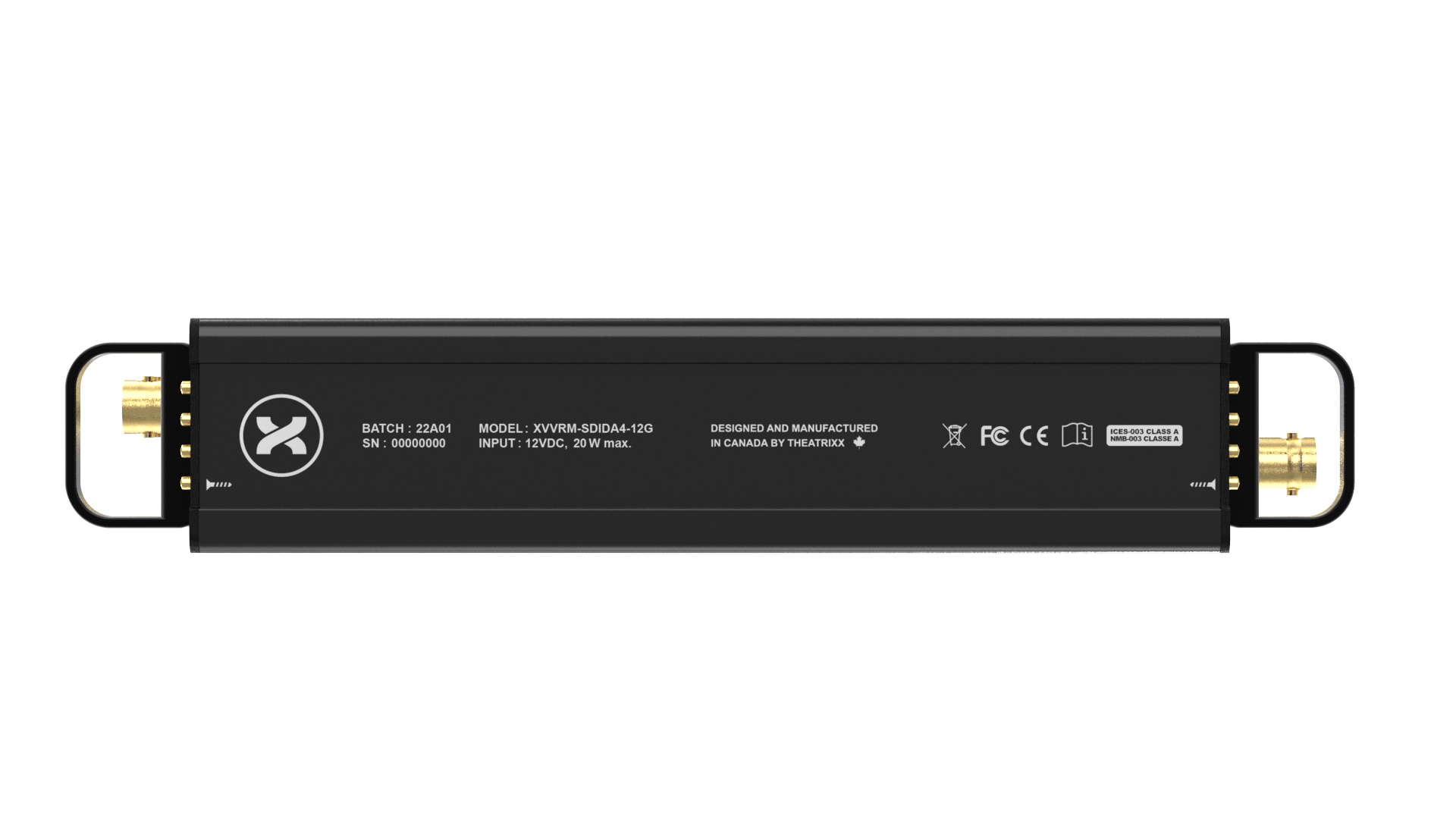 Theatrixx xVision 12G-SDI Distribution Amplifier 1:4 Reversible Module - XVVRMSDIDA412G - view 4