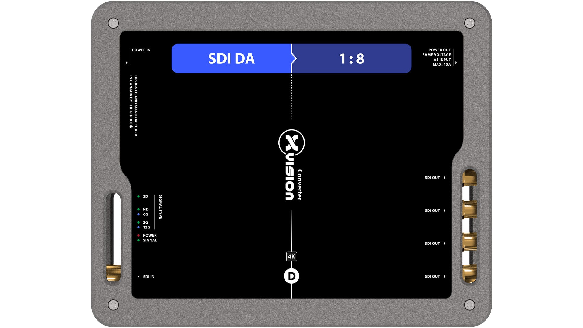 Theatrixx xVision SDI Distribution Amplifier 1:8 True1 - XVVSDIDA8 - view 2