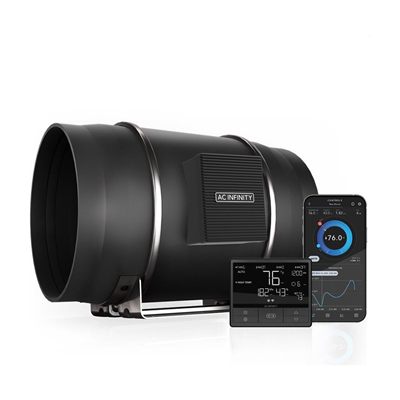 AC Infinity CLOUDLINE T10 10-Inch Inline Duct Fan with Temperature/Humidity Controller