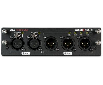 Allen & Heath AES3 I/O Card, 4 In / 6 Out