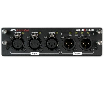 Allen & Heath AES3 I/O Card, 6 In / 4 Out