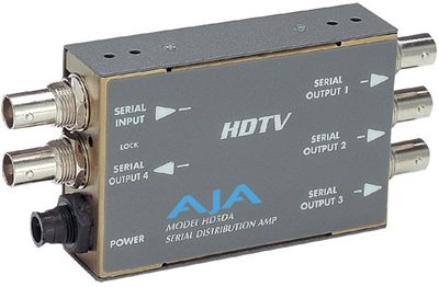 AJA HD5DA Miniature 1x4 HD/SD-SDI Reclocking Distribution Amplifier