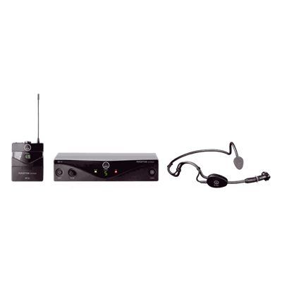 AKG Perception Wireless 45 Sports Set L Headworn Condenser On An External Shock Mount