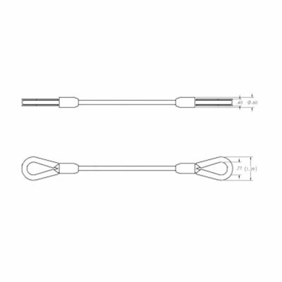 Adaptive Technologies FC Series 3/16" Wire Rope Sling