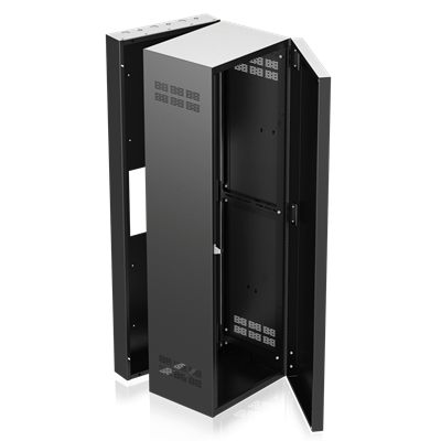 AtlasIED 335-15 19 inch Wide Opening Stand-Alone Wall Cabinet with Adjustable Rails, 15 inch D Center Section - 35 RU