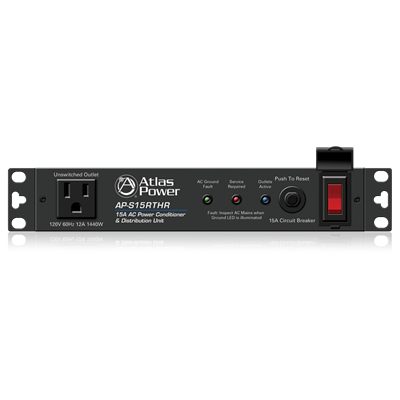 AtlasIED AP-S15RTHR 15A Half Width Rack Power Conditioner with Remote Activation