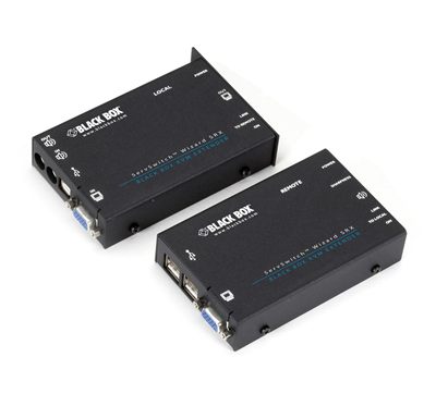 Black Box ACU5051A ServSwitch Wizard SRX KVM Extender - VGA, USB 2.0, Audio, Dual-Access, CATx