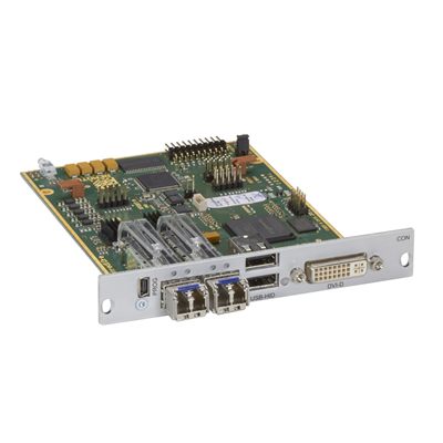 Black Box ACX1MR-DHID-2S Modular KVM Extender Receiver - Single-Monitor, DVI-D, (2) USB-HID, 1G, (2) Redundant Singlemode Fiber