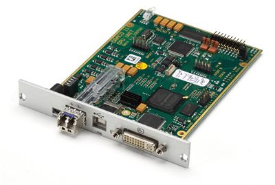 Black Box ACX1MT-DHID-SM Modular KVM Extender Transmitter - Single-Monitor, DVI-D, (2) USB-HID, 1G, (1) Singlemode Fiber