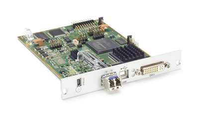 Black Box ACX1MT-VDHID-SM Modular KVM Extender Transmitter - Single-Monitor, DVI-I, (2) USB-HID, 1G, (1) Singlemode Fiber SFP