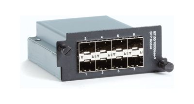 Black Box LE2721C LE2700 Series Gigabit Ethernet (1000-Mbps) Hardened Temperature Switch Module - (8) 100/1000-Mbps, SFP