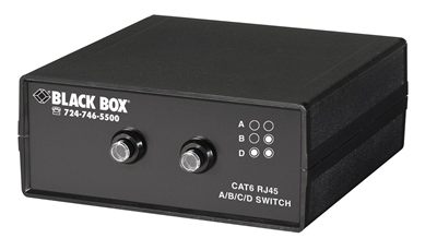 Black Box SW1031A RJ45 3 to 1 CAT6 Ethernet 10G Manual Desktop Switch