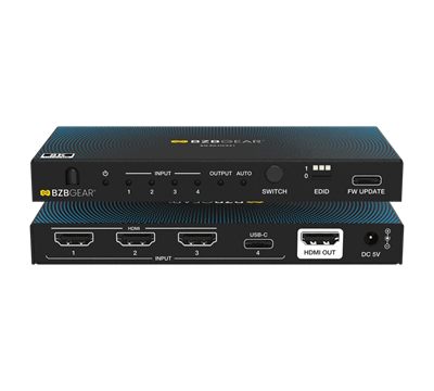 BZBGear BG-8K-HCS41 4x1 8K HDMI and USB-C Switcher