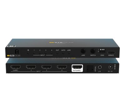BZBGear BG-8K-HS41A 4x1 8K HDMI Switcher with Audio De-Embedding