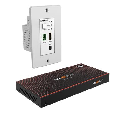 BZBGear BG-EXHD-70UCWP-W HDMI and Mini DisplayPort Wall Plate HDBaseT Kit with RS-232
