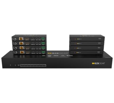 BZBGear BG-UDA-E18 1x8 HDBaseT Splitter Kit with Eight Receivers