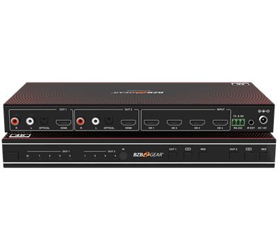 BZBGear BG-UHD-MVS42MA 4x2 4K Seamless Switcher and Quad Multiviewer