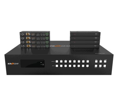 BZBGear BG-UM88-150L-KIT 8x8 HDBaseT Matrix Kit with Long-Range Receivers