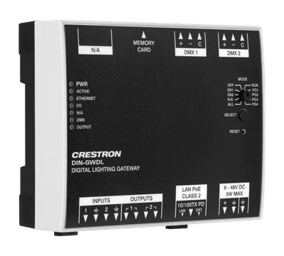 Crestron DIN-GWDL Digital Lighting Gateway, DIN Rail Mount