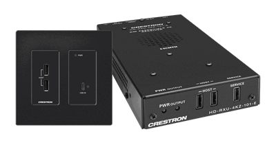 Crestron DM-EXT-2011-2G 4K60 4:4:4 DM Essentials Transmitter Receiver Pair for USB-C DisplayPort