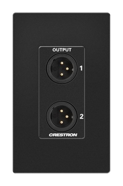 Crestron MP-WP-2XLRO-1G Media Presentation Wall Plate, XLR, 1-Gang