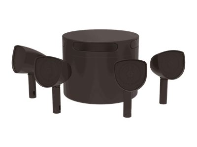 Crestron Reference OD4.1 Landscape Solution, Four 4 in. Satellites and One 10 in. Subwoofer, Bronze Textured