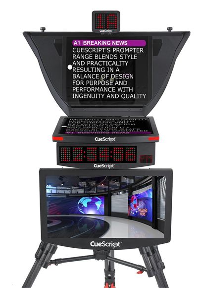 CueScript CSV2P22 22-Inch On-Camera Prompter System