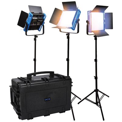 Dracast Kala Plus Series LED1000 Bi-Color LED 3 Light Kit with Injection Molded Travel Case
