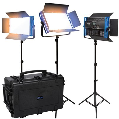 Dracast Kala Plus Series LED2000 Bi-Color LED 3 Light Kit with Injection Molded Travel Case